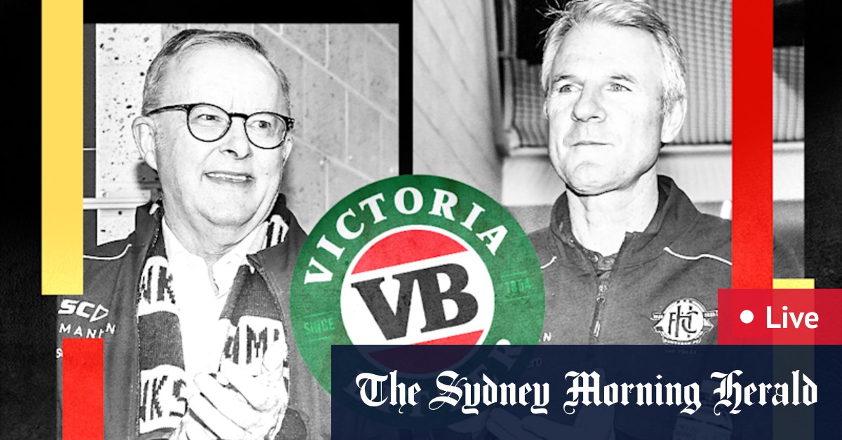 Le président de Hawthorn Hawks, Andrew Gowers, a amené VB à Kirribilli House pour célébrer la victoire des finales avec le Premier ministre Anthony Albanais