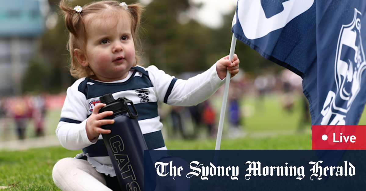 Parade pour démarrer à 10h30; Les fans emballent les rues de Melbourne pour Geelong vs Brisbane