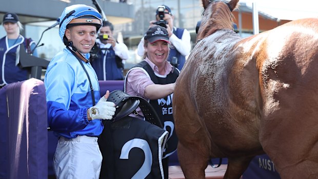 Andrew Adkins après avoir remporté la star de Fire à Rosehill plus tôt ce mois-ci.