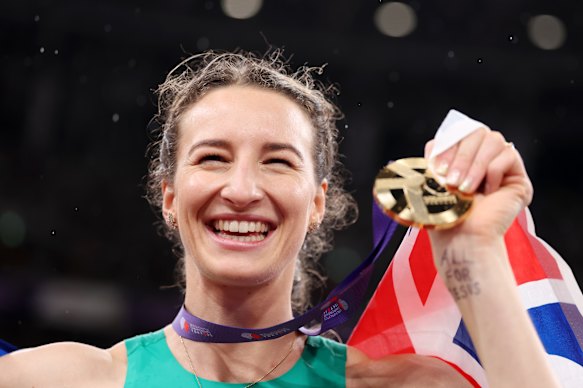 Nicola Olyslagers a remporté l'or lors du saut en hauteur aux championnats du monde.