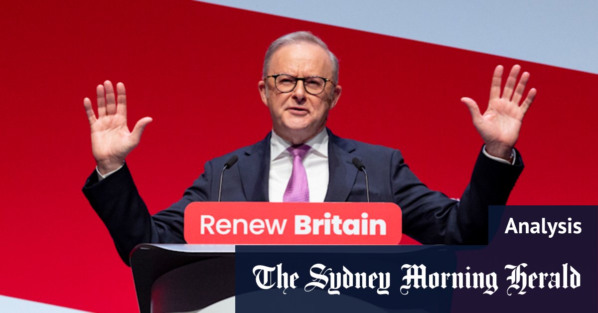 Australien PM a salué l'inspiration lors de la conférence du travail britannique