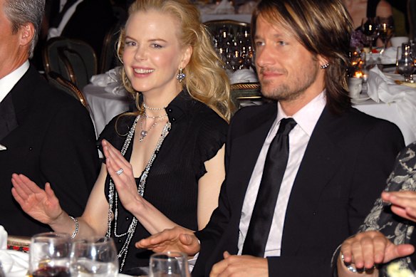 L'ambassadeur de bonne volonté Nicole Kidman et Keith Urban lors de la célébration du 30e anniversaire d'UniFem organisée par Kidman.