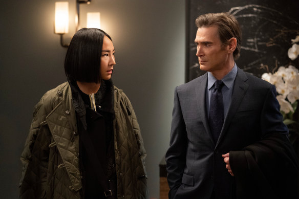 Greta Lee et Billy Crudup dans Morning Wars.