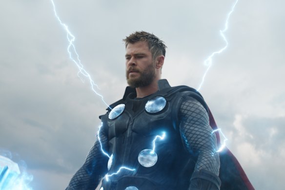 Chris Hemsworth dans Avengers Endgame: Tout était en descente d'ici.