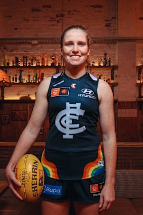 La star de l'AFLW Carlton, Tara Bohanna.