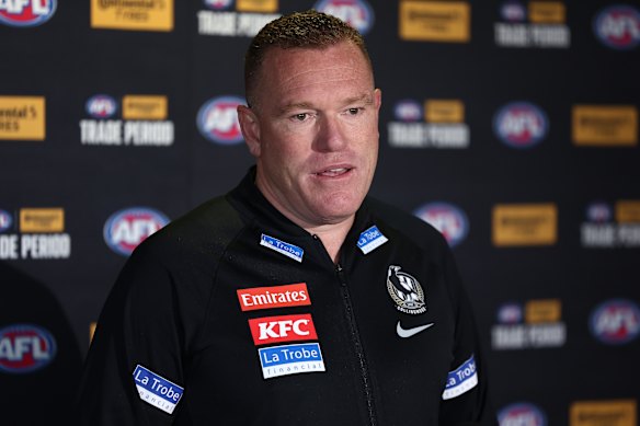 Justin Leppitsch et les Magpies devront faire preuve de créativité à la table des échanges s'ils veulent attirer Jy Simpkin.