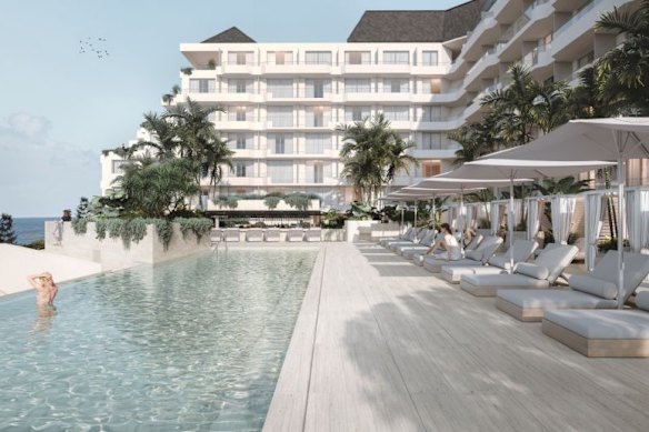 Une piscine à débordement face à l'océan à Coogee.