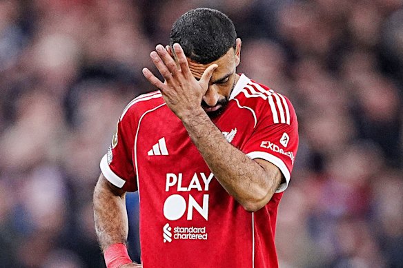 La star de Liverpool Mohamed Salah après la défaite contre Manchester United.