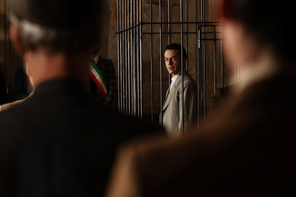 Marco Bullitta, dans le rôle de l'accusé Stefano Mele, dans Le Monstre de Florence.