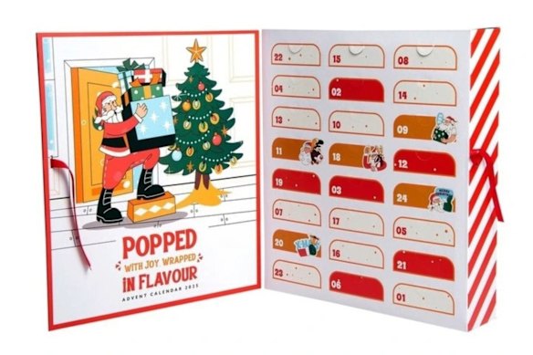 Calendrier de l'Avent Popcorn de la collection Gourmet, 44,99 $.