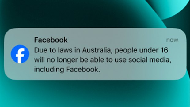 Un exemple de message de Meta.