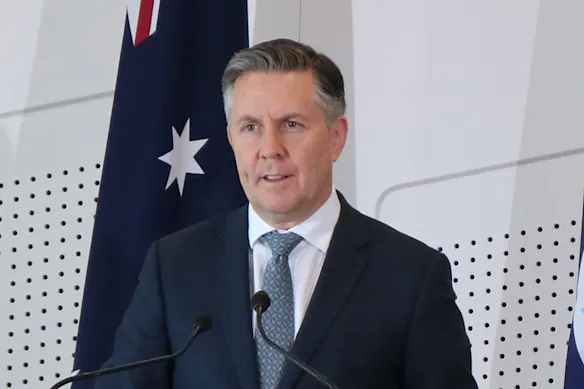 Mark Butler s'est adressé aux médias après la réunion.