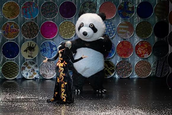 Le panda chancelant était l'un des favoris du public. 