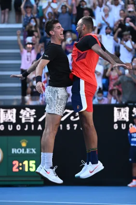 Thanasi Kokkinakis et Nick Kyrgios font la fête.