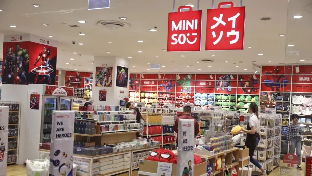 Les points de vente Miniso se sont développés dans le monde entier.