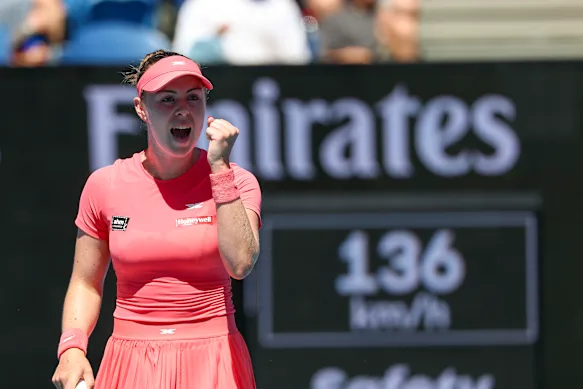 Talia Gibson remporte la victoire contre Anna Blinkova au premier tour de l'Open d'Australie 2026.