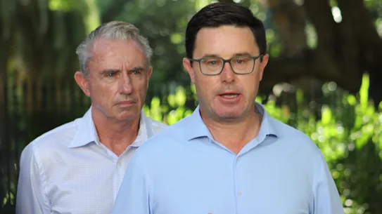 Le leader national David Littleproud à Brisbane jeudi matin.