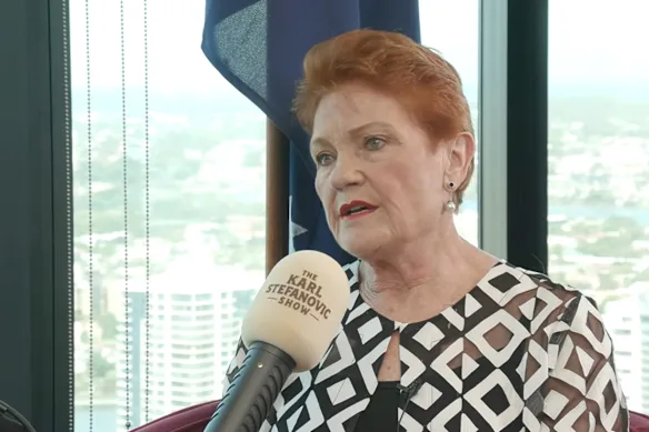 Pauline Hanson dans l'émission. 