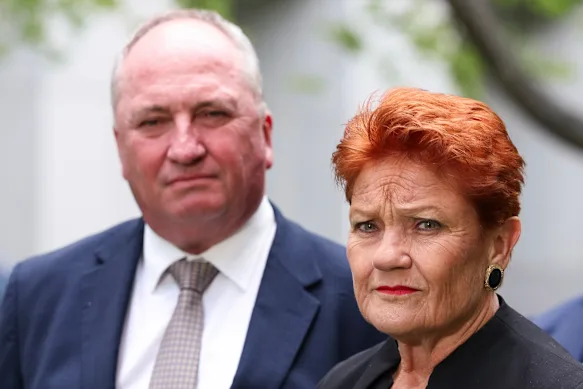 Barnaby Joyce a fait défection pour rejoindre One Nation de Pauline Hanson à la fin de l'année dernière.