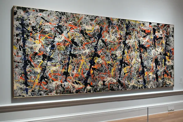 Le tableau Blue Poles de Jackson Pollock.