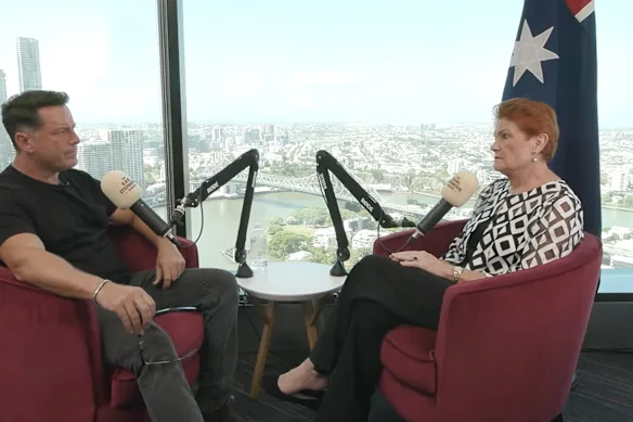 Karl Stefanovic et Pauline Hanson sur The Karl Stefanovic Show.