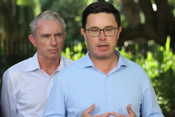 Le leader national David Littleproud à Brisbane jeudi matin.