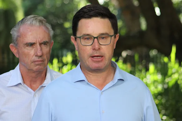 Le leader national David Littleproud à Brisbane jeudi matin.