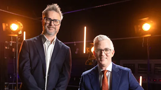 Le directeur d'ABC News, Justin Stevens, et le journaliste David Speers, qui animeront la nouvelle émission-débat ABC National Forum.
