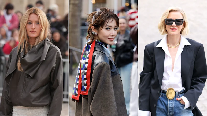 Les vestes en cuir, les bottes blanches et les foulards en soie sont les principales tendances de l'automne/hiver.