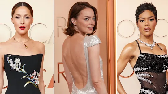 Rose Byrne, Emma Stone et Teyana Taylor aux Oscars.