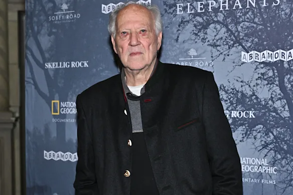 Le réalisateur Werner Herzog lors d'une projection de Ghost Elephants.