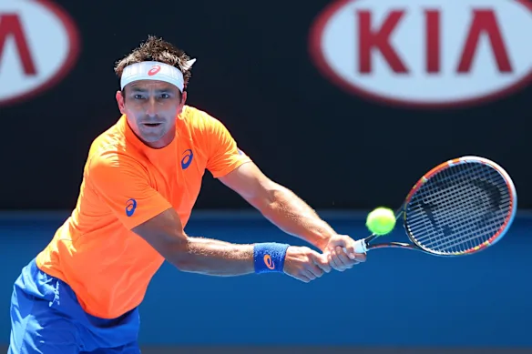 Marinko Matosevic en action lors de l'Open d'Australie 2015.