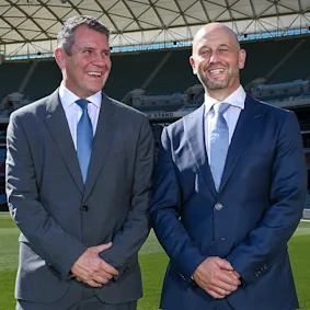 Mike Baird, président de Cricket Australia, et Todd Greenberg, directeur général.