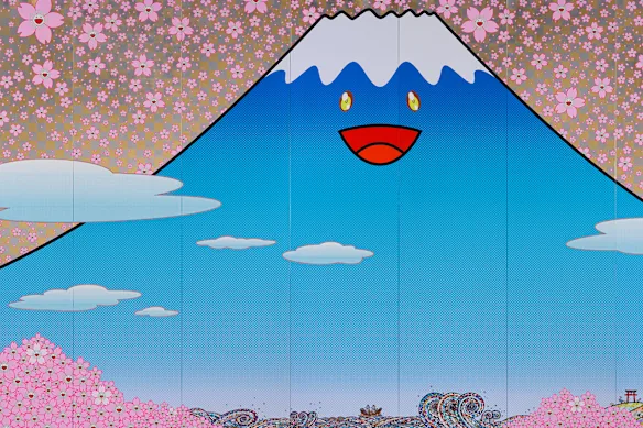 Fleurs de cerisier Fujiyama JAPON de Takashi Murakami (2020).