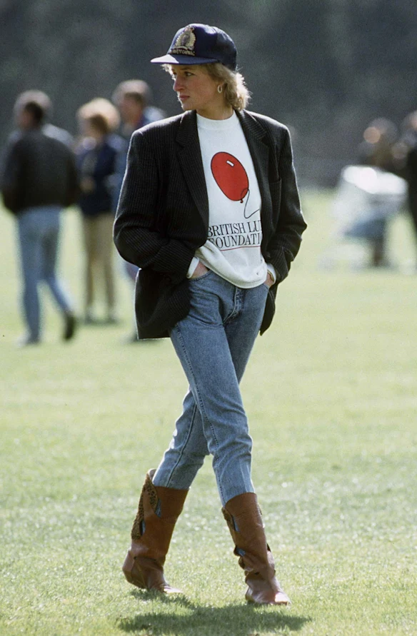 Diana, princesse de Galles, lors d'un match de polo en 1988.