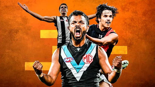 Les joueurs autochtones Ash Johnson, Willie Rioli et Alwyn Davey jnr ont quitté l'AFL l'année dernière. 