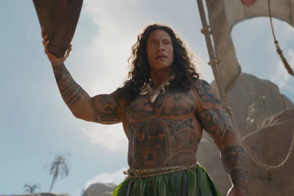 Dwayne Johnson dans le rôle de Maui dans Moana.
