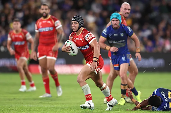 Kodi Nikorima en action.