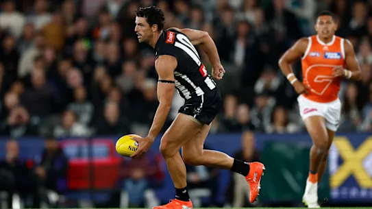 Scott Pendlebury des Magpies en action.