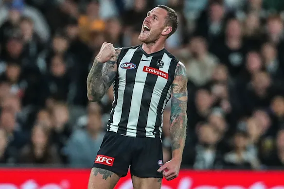 Tim Membrey est revenu pour former l'attaquant des Pies.