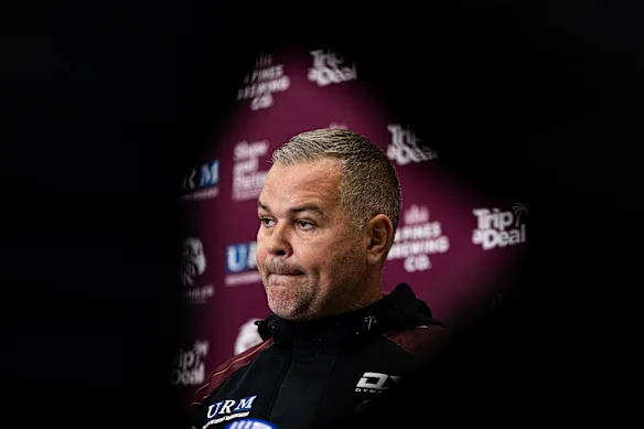 L'ancien entraîneur de Manly Anthony Seibold qui a été limogé vendredi soir.