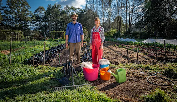 Deux membres de la communauté de Kangaroo Valley à The Valley.