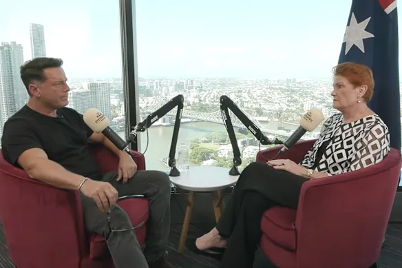 Karl Stefanovic et Pauline Hanson sur The Karl Stefanovic Show.