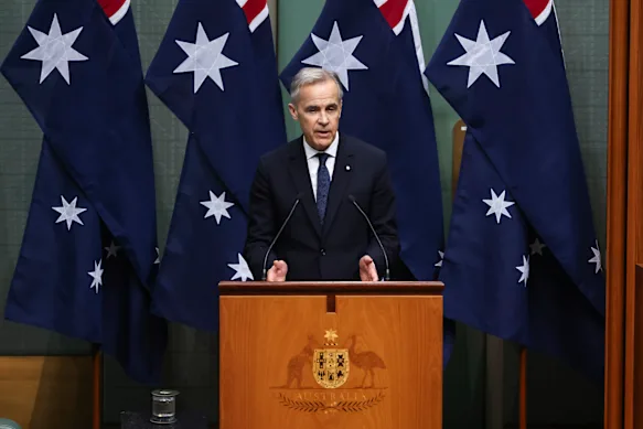 Le Premier ministre canadien Mark Carney a prononcé un rare discours devant le Parlement. 