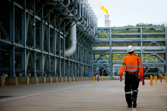 Usine de gaz naturel liquéfié (GNL) de Shell à Curtis Island.