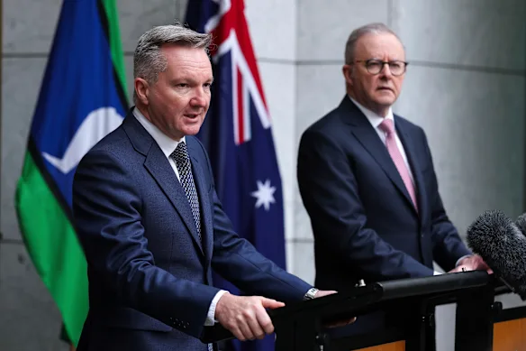 Ministre du changement climatique et de l'énergie Chris Bowen.