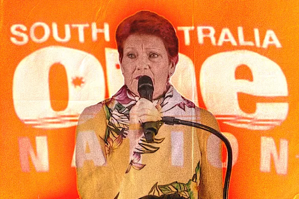 Pauline Hanson, dirigeante de One Nation. Le vote de son parti a été multiplié par neuf lors des élections sud-australiennes. 