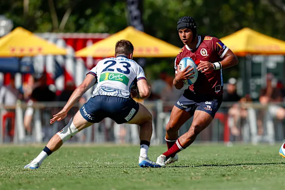 L'ailier des Reds du Queensland, Treyvon Pritchard.