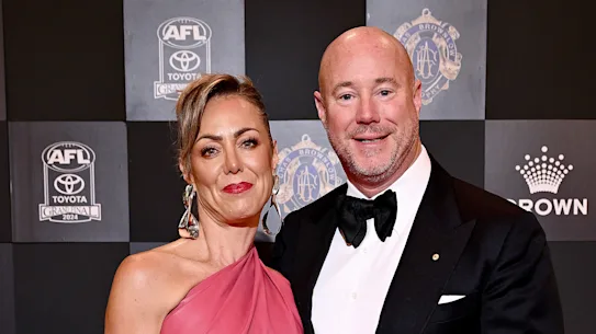 Cate et Luke Sayers au Brownlow en septembre 2024.