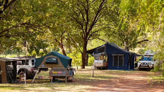 Campeurs à la gare El Questro dans le Kimberley.